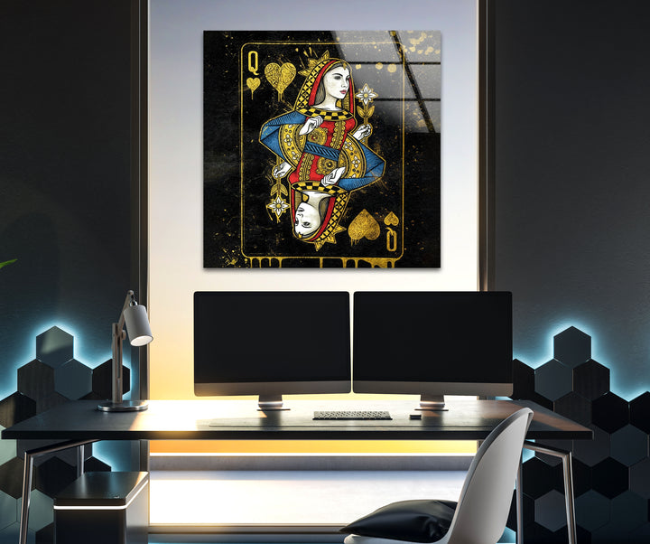 Queen Card Glass Wall Art art glass wall art, glass wall art pictures
