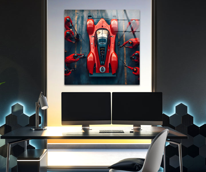 Sports artwork portraying the raw emotion and determination of athletes in action
