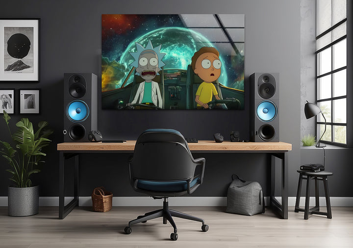 An enchanting animated art scene blending bold cartoon visuals with imaginative elements
