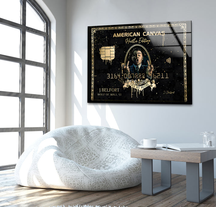 Dollar & Woman Glass Wall Art custom glass pictures, glass art prints
