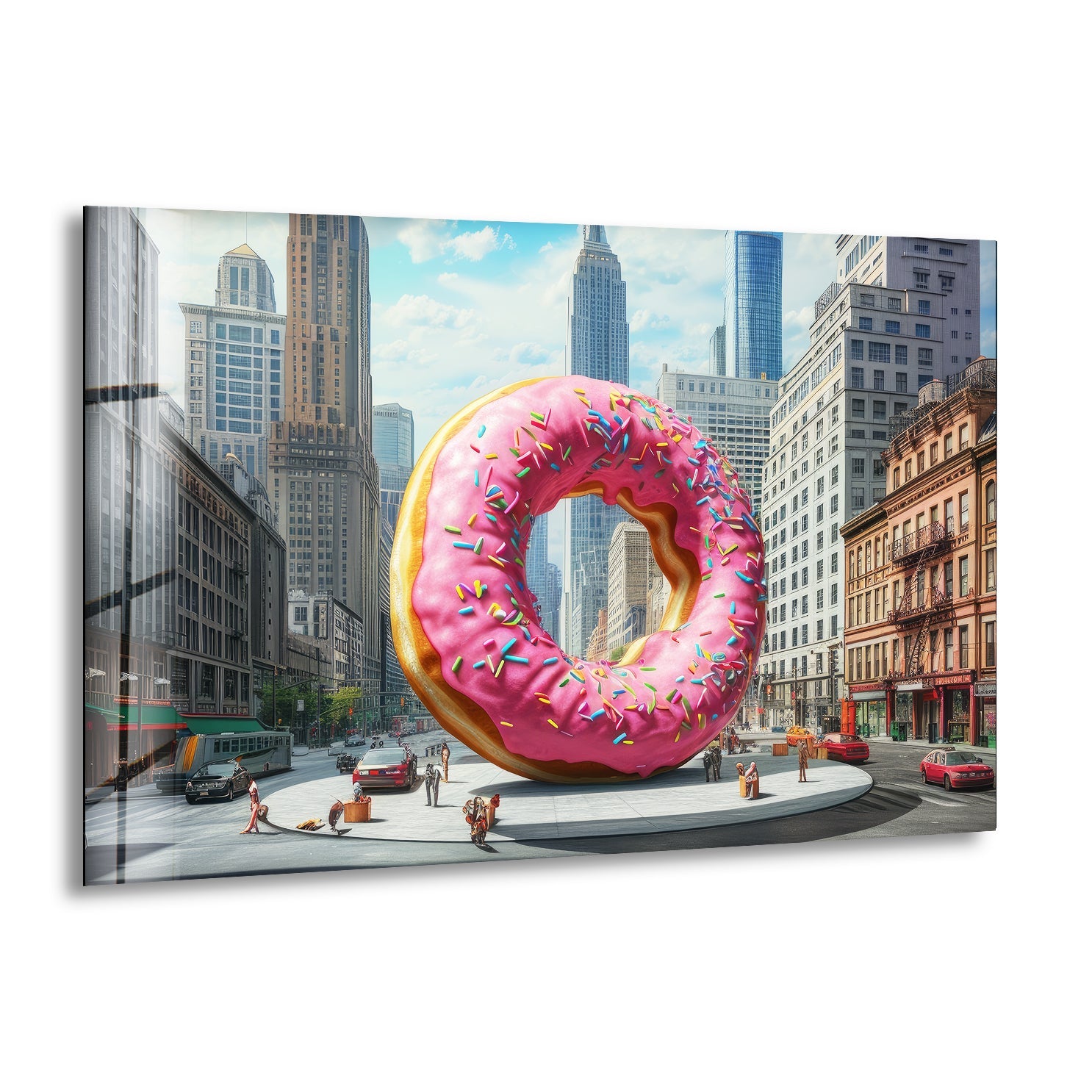 Großer Donut Cool Art Glaswandkunst