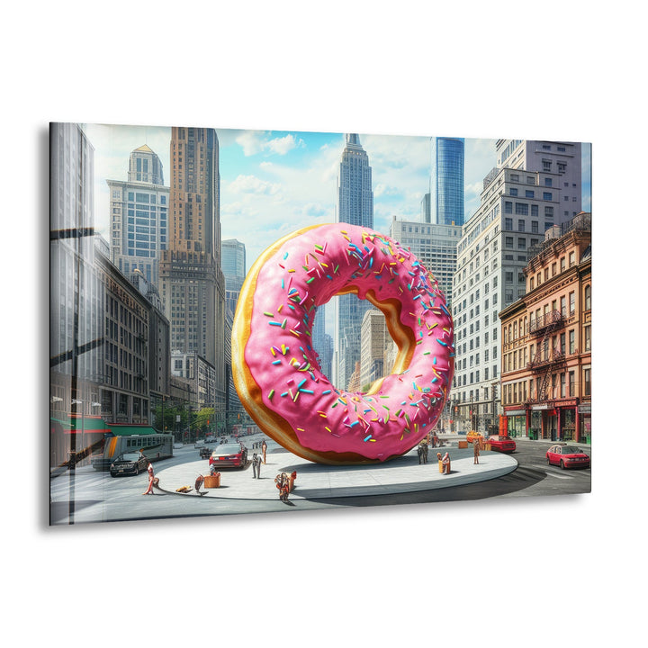 Großer Donut Cool Art Glaswandkunst