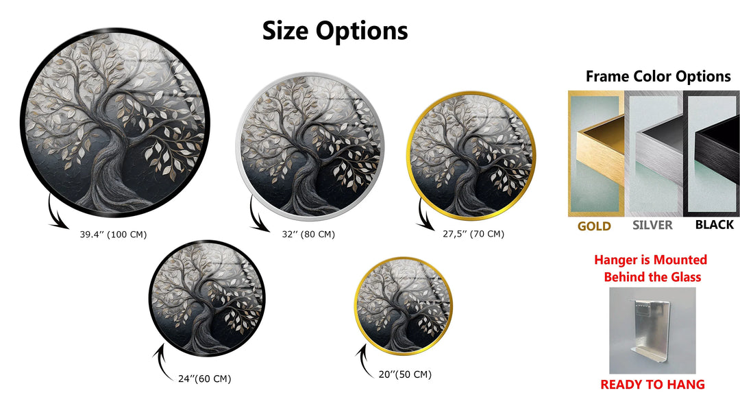 Twilight Tree of Life – Round Glass Wall Art - MyPhotoStation