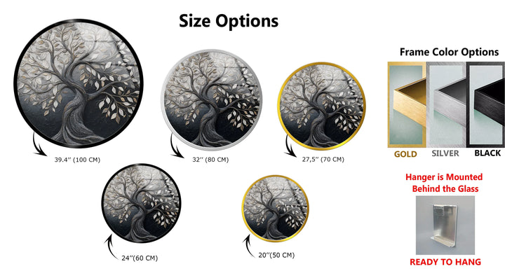 Twilight Tree of Life – Round Glass Wall Art - MyPhotoStation
