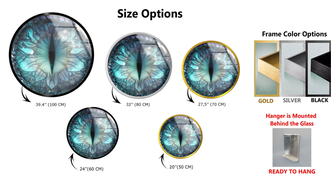Mystical Dragon Eye – Round Glass Wall Art - MyPhotoStation