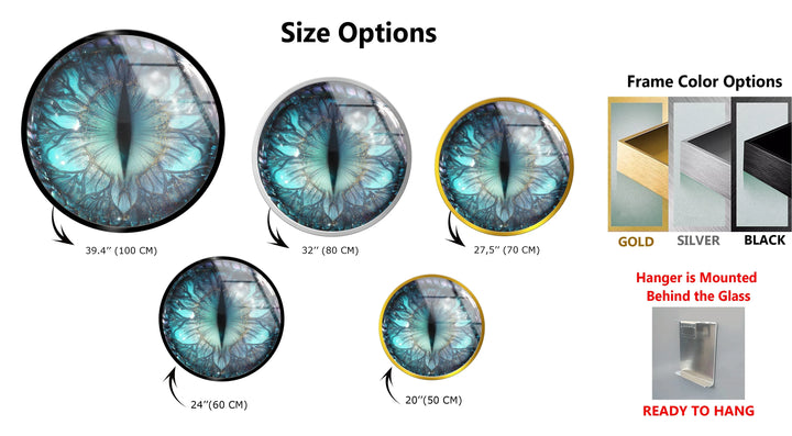 Mystical Dragon Eye – Round Glass Wall Art - MyPhotoStation