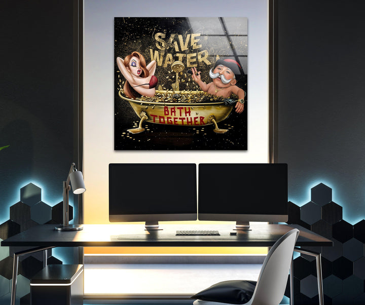 Save Water DCC Edition Glass Wall Art glass image printing, glass prints from photos
