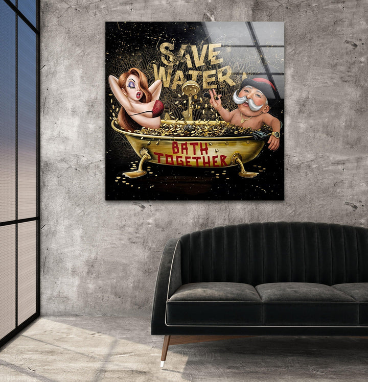 Save Water DCC Edition Glass Wall Art Glass Printing Wall Art, Print photos on glass
