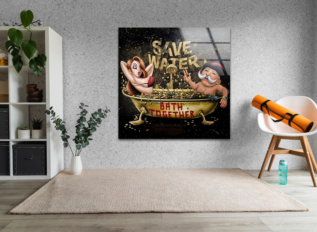 Save Water DCC Edition Glass Wall Art glass photo prints, glass picture prints
