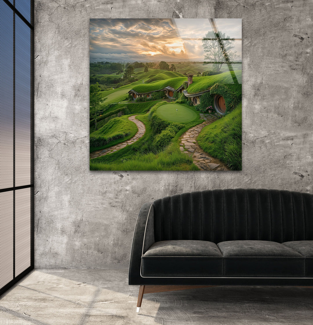 Shire Lord of The Rings Glass Wall Art glass art painting, glass art for the Wall
