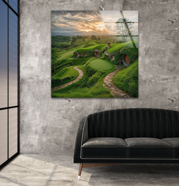 Shire Lord of The Rings Glass Wall Art glass art painting, glass art for the Wall
