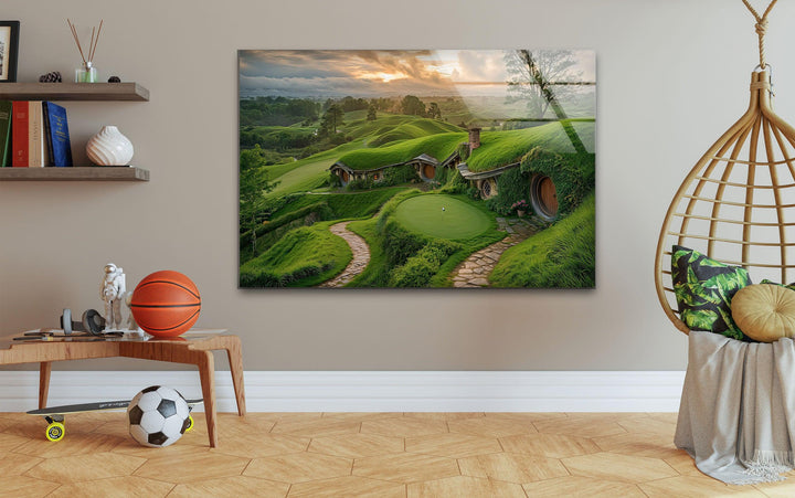 Shire Lord of The Rings Glass Wall Art custom glass pictures, glass art prints

