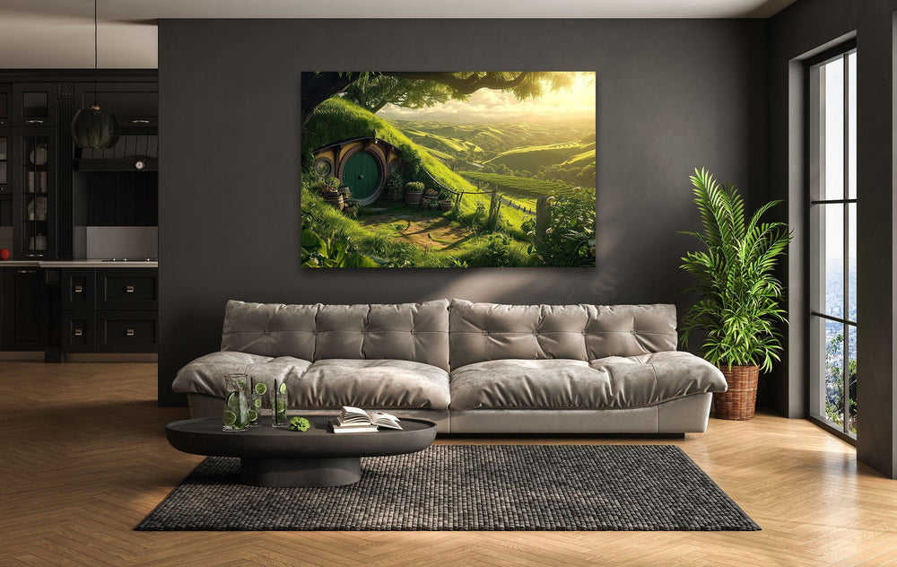 Shire Lord Of The Rings Glass Wall Art glass art painting, glass art for the Wall
