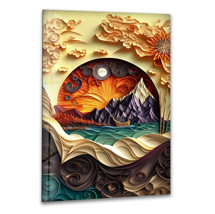 Voyage to the Fiery Mountains – Glass Wall Art
