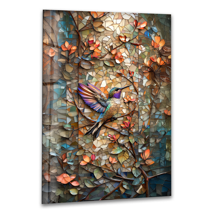 Radiant Hummingbird – Stained Glass Wall Art