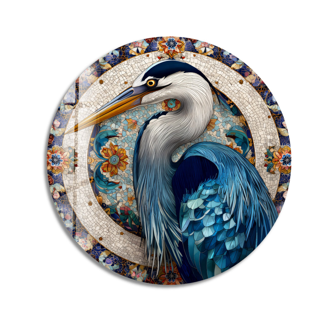 Mystic Ganesha Mosaic – Round Glass Wall Art