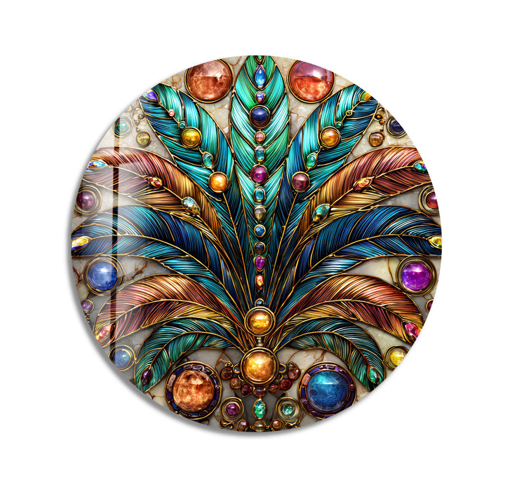 Jewel of the Tropics – Round Glass Wall Art