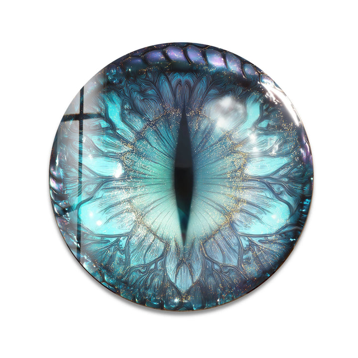 Mystical Dragon Eye – Round Glass Wall Art - MyPhotoStation