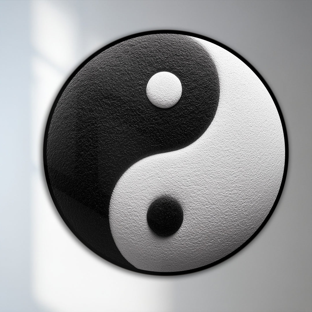 The graceful swirl of this oil painting art prints depicts the eternal dance of yin and yang, giving a sense of movement to the symbolic balance.