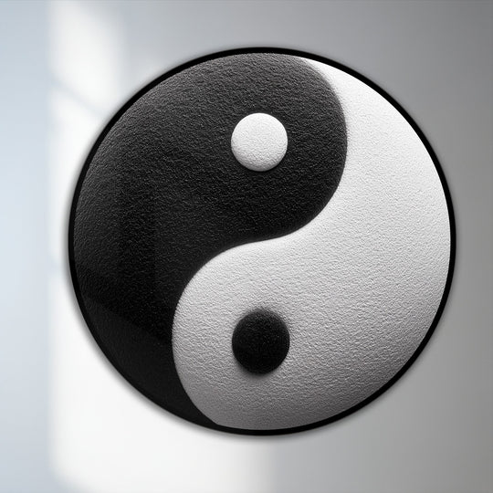 The graceful swirl of this oil painting art prints depicts the eternal dance of yin and yang, giving a sense of movement to the symbolic balance.