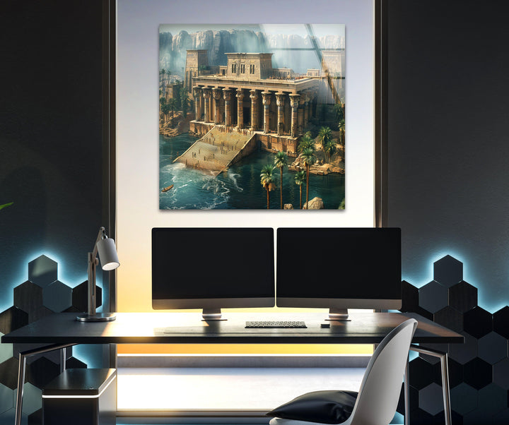 Sobeks Home in Egypt Glass Wall Art, glass image printing, glass prints from photos