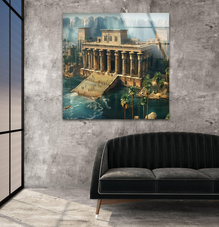 Sobeks Home in Egypt Glass Wall Art, Glass Printing Wall Art, Print photos on glass
