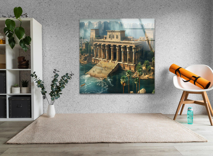 Sobeks Home in Egypt Glass Wall Art, glass photo prints, glass picture prints