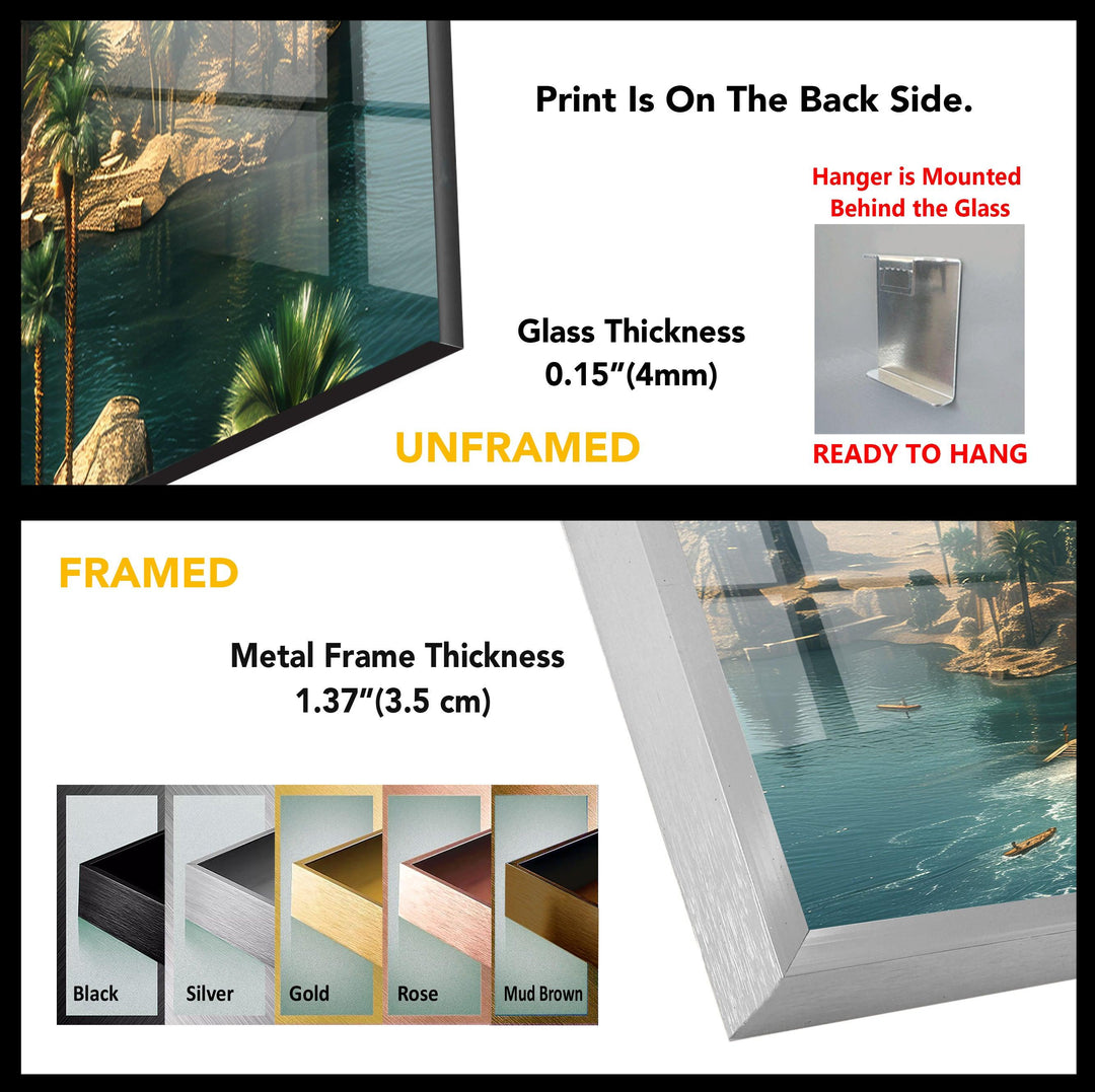 Sobeks Home in Egypt Glass Wall Art, picture on glass wall art, photos printed on glass