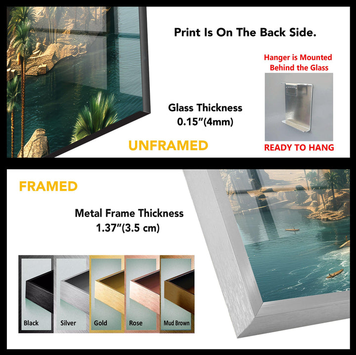 Sobeks Home in Egypt Glass Wall Art, picture on glass wall art, photos printed on glass