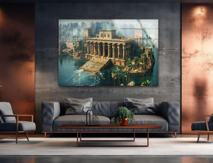 Sobeks Home in Egypt Glass Wall Art, photo print on glass, prints on glass wall art