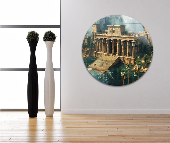 Sobeks Home in Egypt Glass Wall Art, art glass wall art, glass wall art pictures