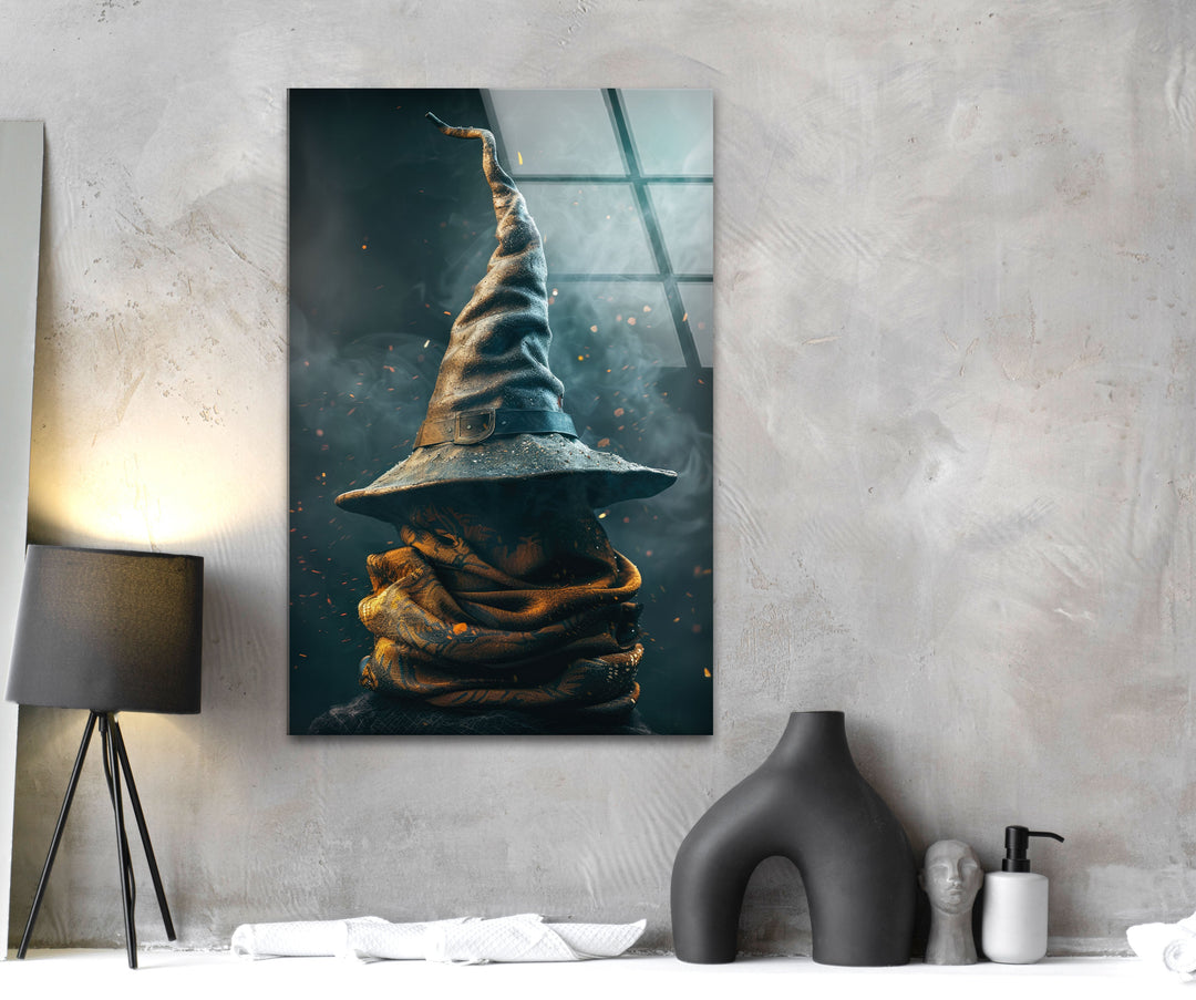 Sorting Hat From Harry Potter Glass Wall Art stained glass wall art, stained glass wall decor
