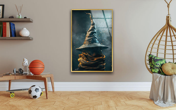 Sorting Hat From Harry Potter Glass Wall Art glass art painting, glass art for the Wall
