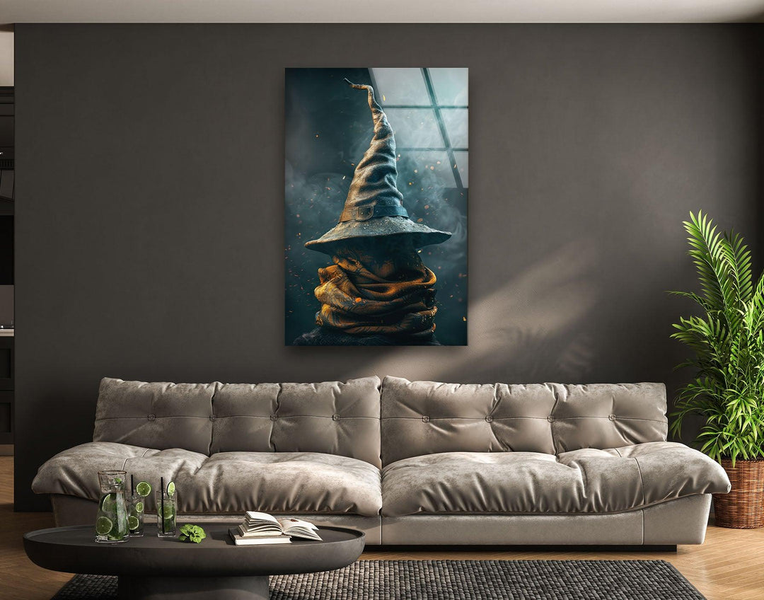 Sorting Hat From Harry Potter Glass Wall Art photo print on glass, prints on glass wall art
