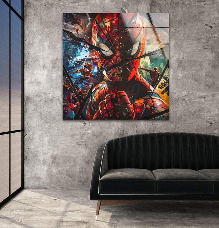 Spider-Man Movies Banners Glass Art for the Wall