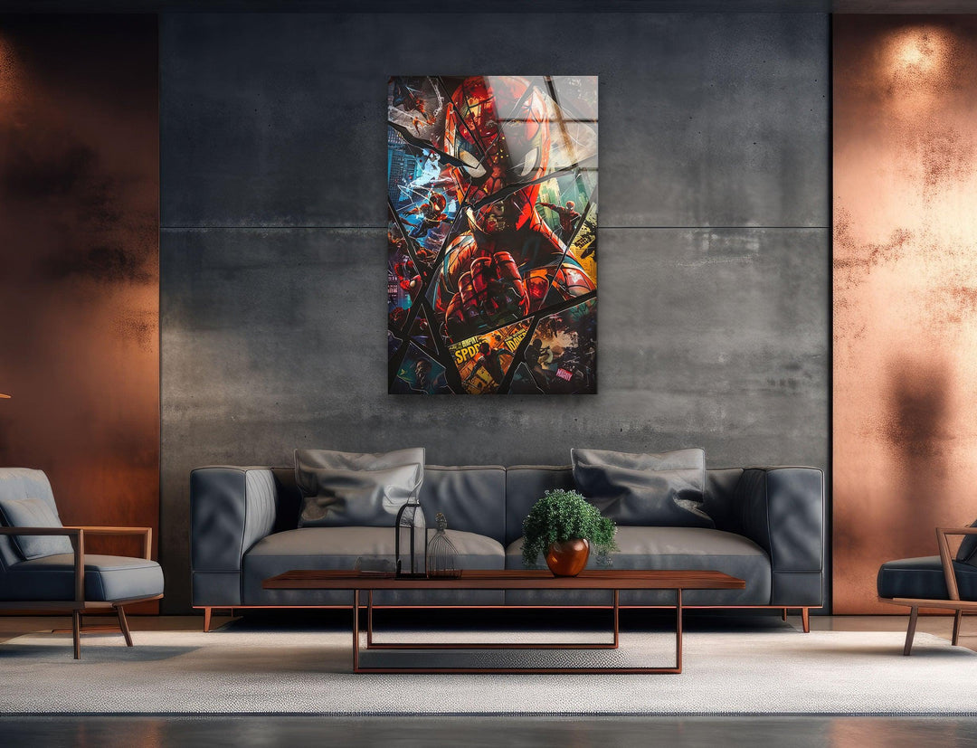 Spider Man Glass Wall Art & Decor Ideas