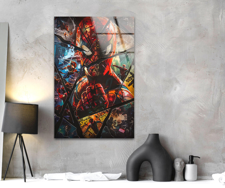 SpiderMan Glass Photos for Wall Decor