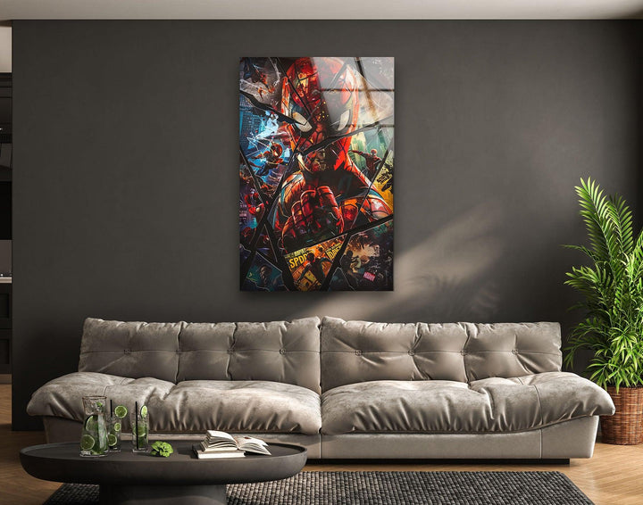 Spider Man Tempered Glass Wall Art
