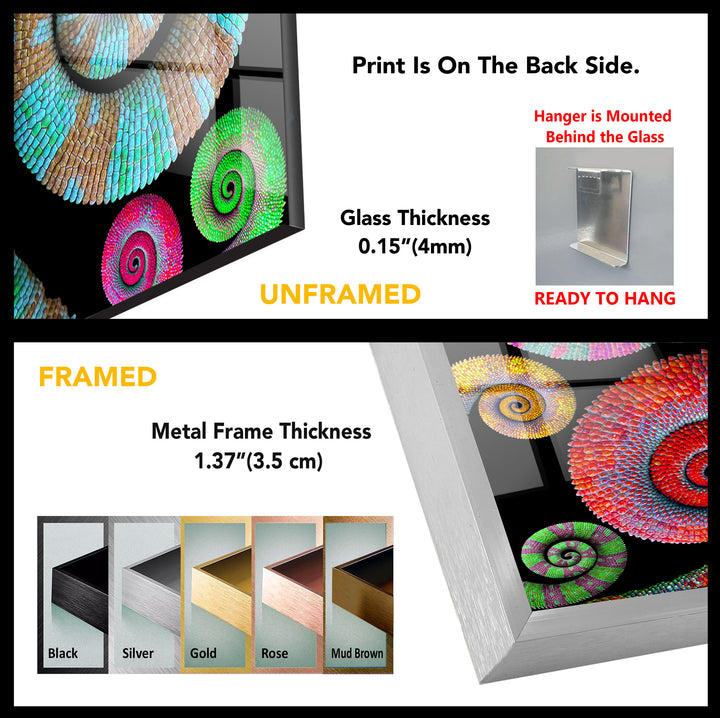 Colorful Spiral Pattern Wall Art – Vibrant Abstract Glass Print Décor