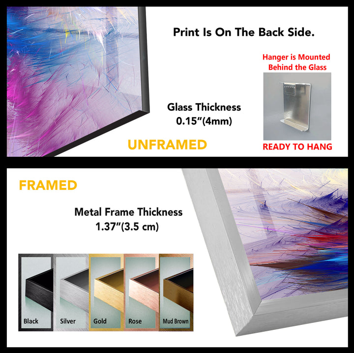 Vivid Energy Wall Art – Color Explosion Abstract Glass Print