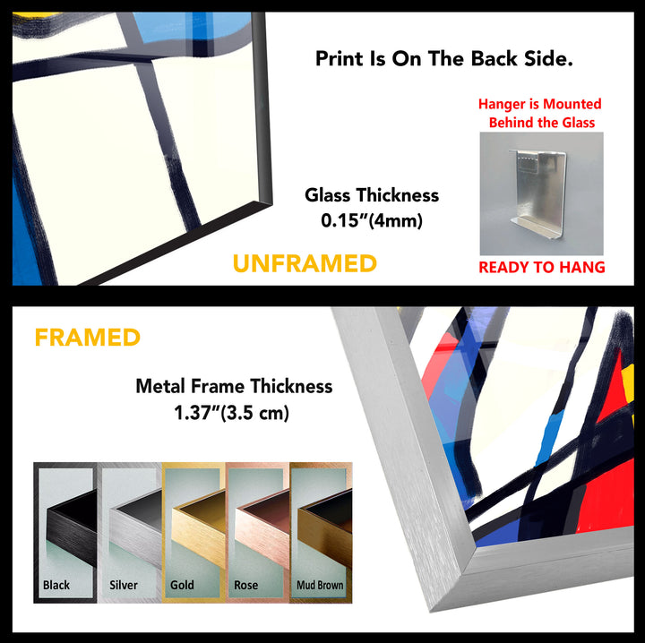 Bold Abstract Figures Wall Art – Colorful Modern People Silhouette Print