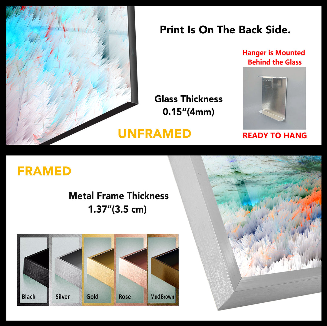 Prismatic Burst Wall Art – Explosive Color Abstract Glass Print Decor