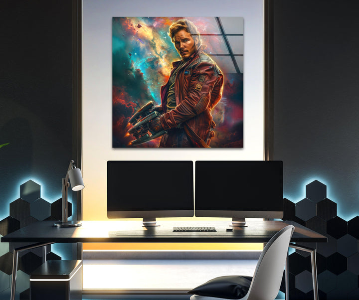 Marvel Star Lord Glass Wall Art, glass pictures for Wall, glass prints wall art