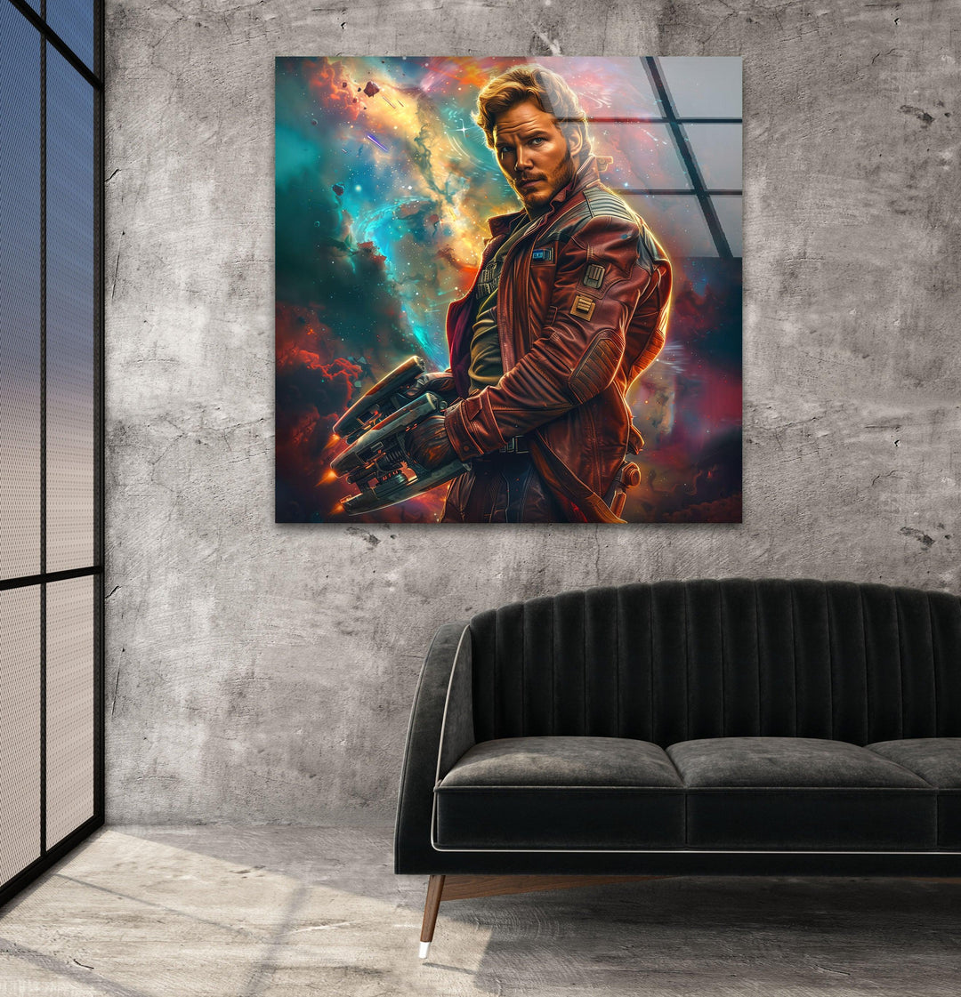 Marvel Star Lord Glass Wall Art, art glass wall art, glass wall art pictures