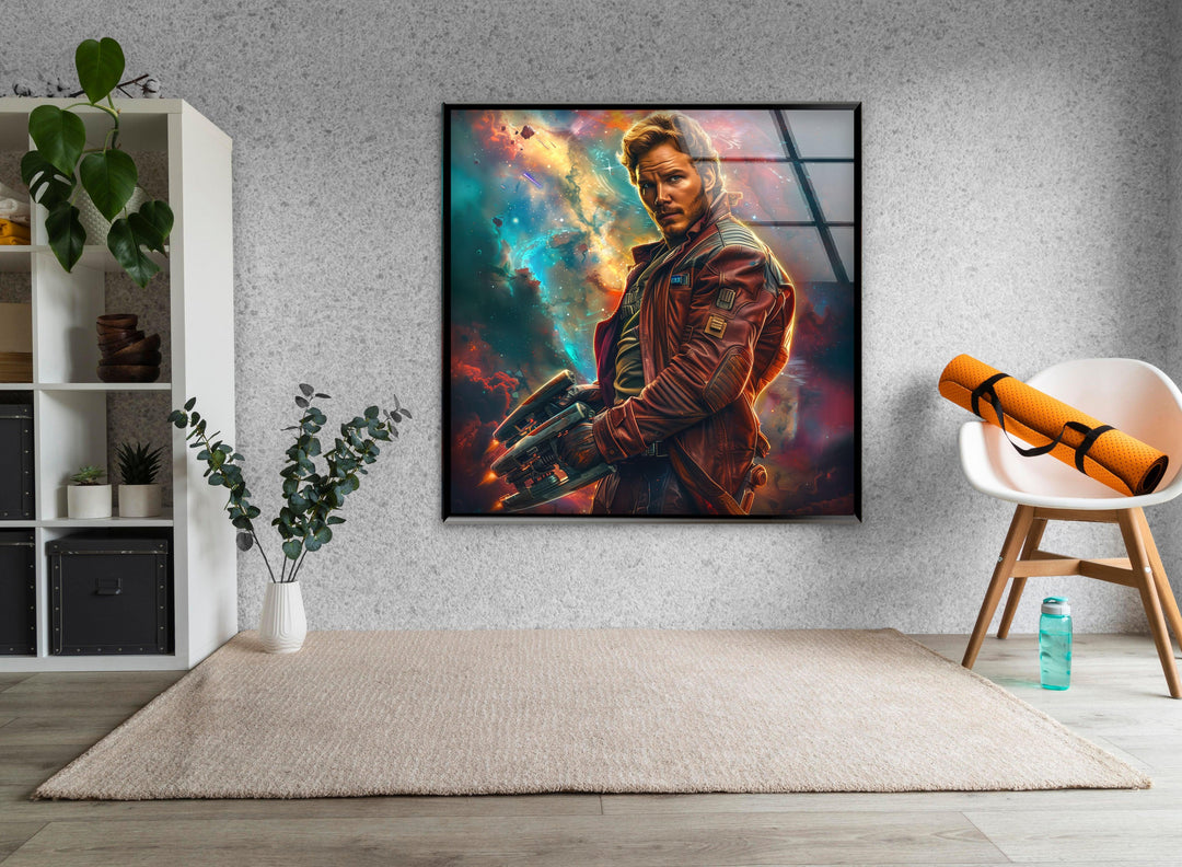 Marvel Star Lord Glass Wall Art, print on glass, glass printed photos