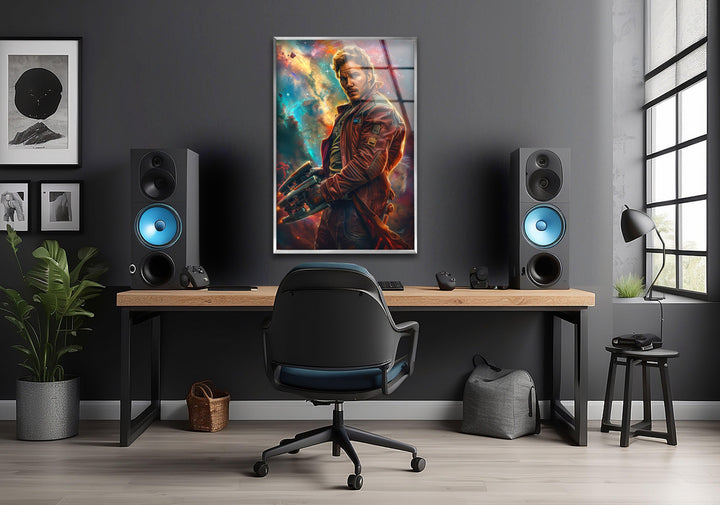 Marvel Star Lord Glass Wall Art, glass photo prints, glass picture prints