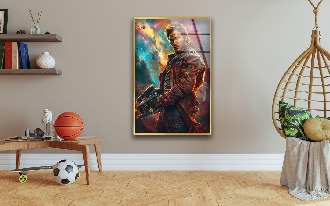 Marvel Star Lord Glass Wall Art, photo print on glass, prints on glass wall art