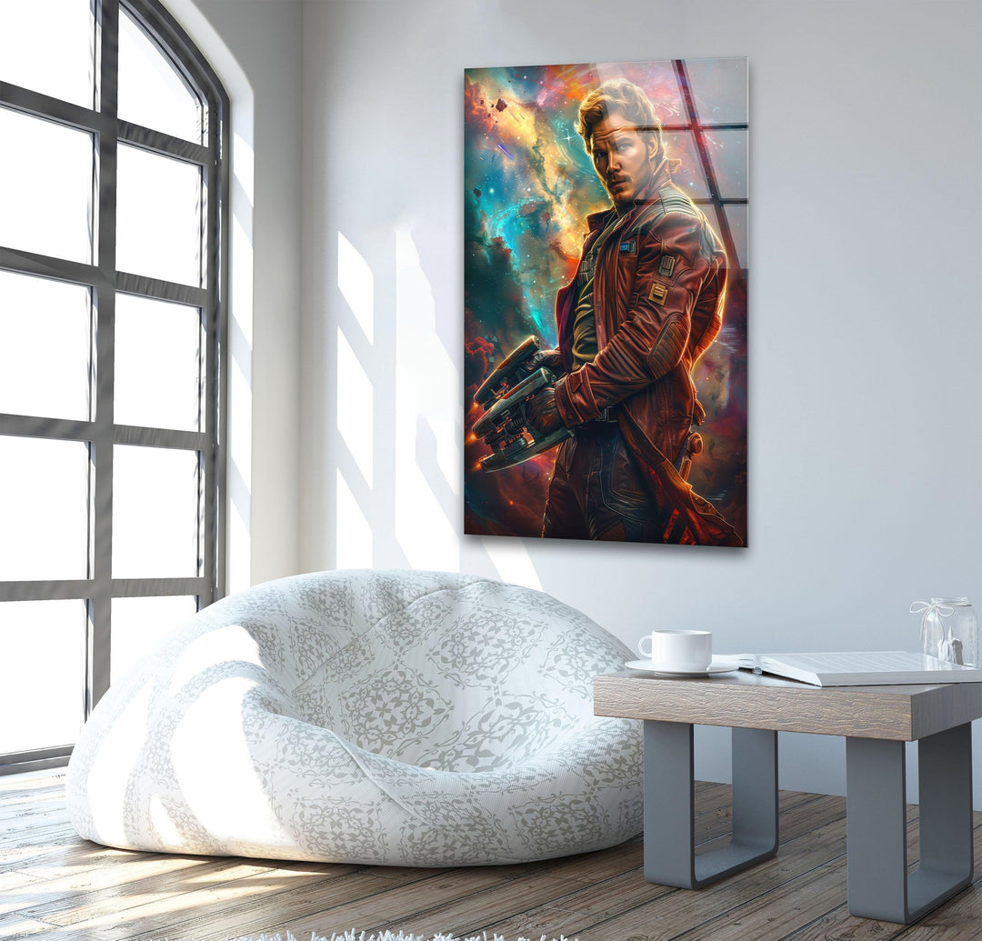 Marvel Star Lord Glass Wall Art, glass image printing, glass prints from photos