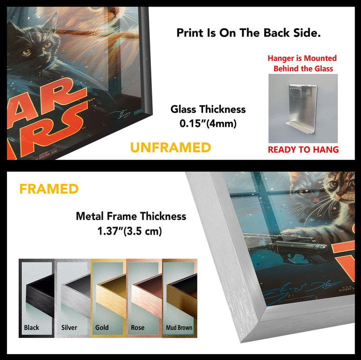 Star Wars Katzen-Wandkunst aus Glas
