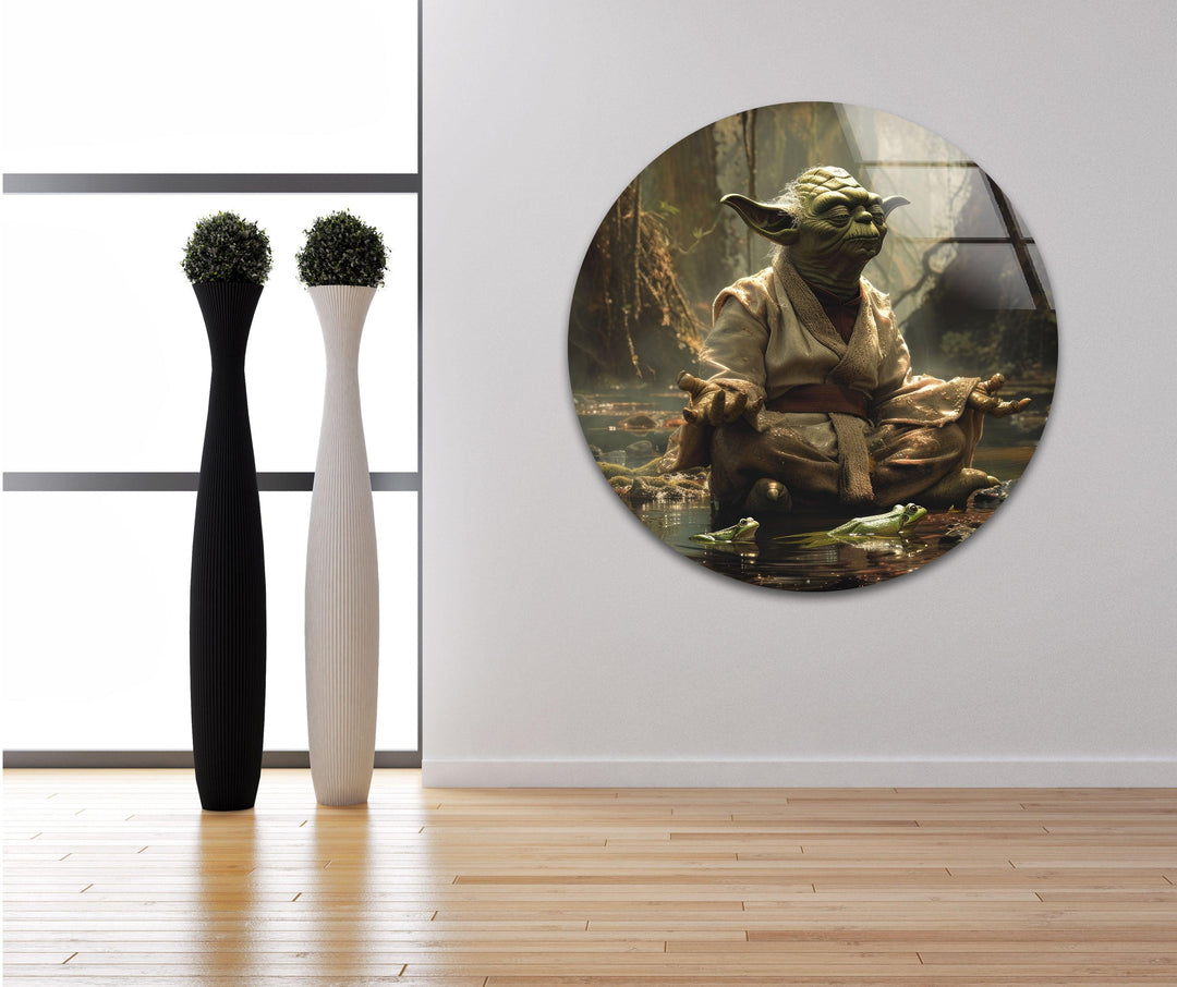 Star Wars Master Yoda Glass Wall Art, glass image printing, glass prints from photos